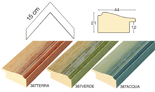 Série complète d'èchantillons à angle de la baguette 387 (2 pièces)