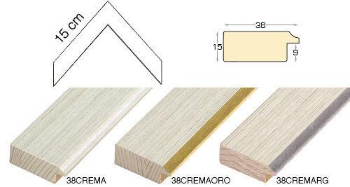 Série complète d'èchantillons à angle de la baguette 38 (3 pièces)