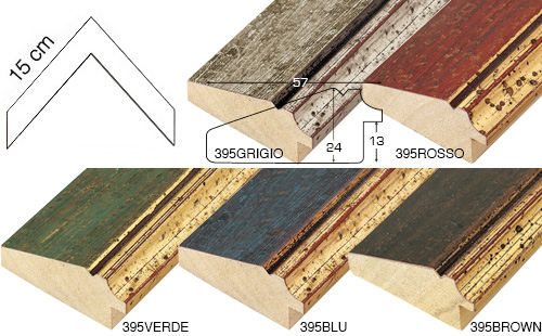 Série complète d'èchantillons à angle de la baguette 395 (5 pièces)