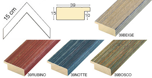 Série complète d'èchantillons à angle de la baguette 39 (5 pièces)