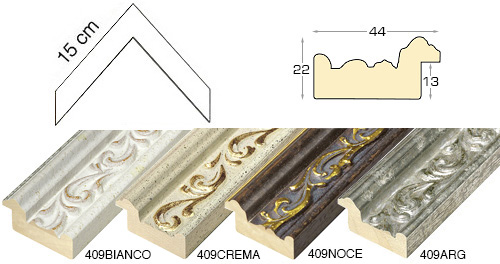 Série complète d'èchantillons à angle de la baguette 409 (4 pièces)