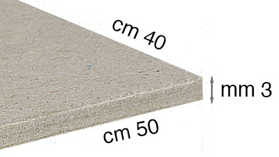 Carton gris 3 mm - 40x50 cm