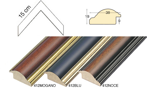 Série complète d'èchantillons à angle de la baguette 412 (3 pièces)