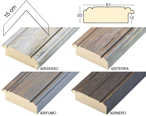 Série complète d'èchantillons à angle de la baguette 425 (4 pièces)