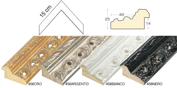 Série complète d'èchantillons à angle de la baguette 458 (4 pièces)