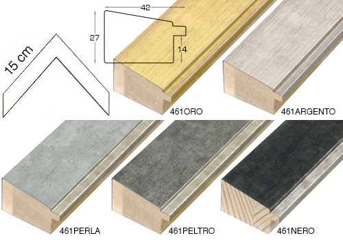 Série complète d'èchantillons à angle de la baguette 461 (3 pièces)