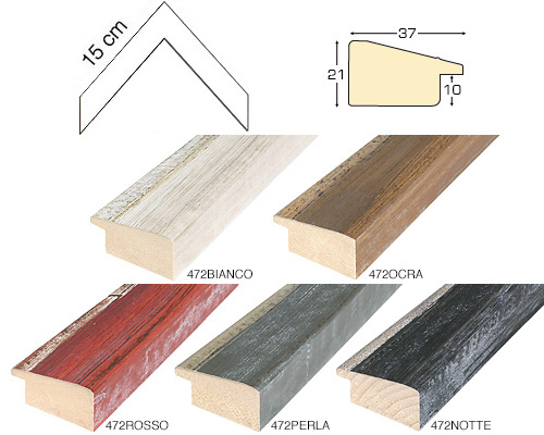 Série complète d'èchantillons à angle de la baguette 472 (5 pièces)