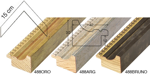 Série complète d'èchantillons à angle de la baguette 488 (3 pièces)