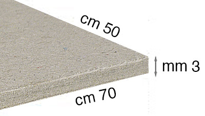 Carton gris 3 mm - 50x70 cm