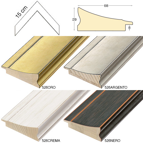 Série complète d'èchantillons à angle de la baguette 526 (2 pièces)