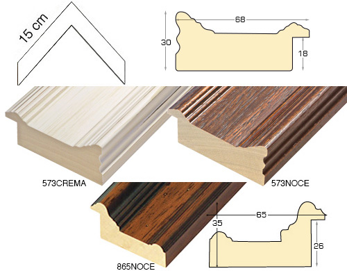 Série complète d'èchantillons à angle de la baguette 573-865 (3 pièces