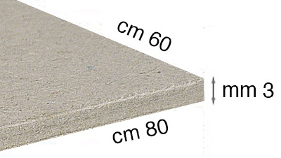 Carton gris 3 mm - 60x80 cm