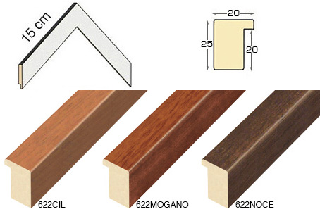 Série complète d'èchantillons à angle de la baguette 622 (4 pièces)