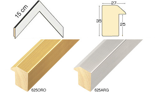 Série complète d'èchantillons à angle de la baguette 625 (2 pièces)