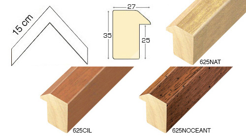 Série complète d'èchantillons à angle de la baguette 625 (3 pièces)