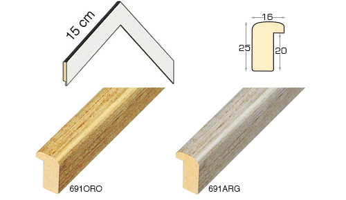 Série complète d'èchantillons à angle de la baguette 691 (2 pièces)