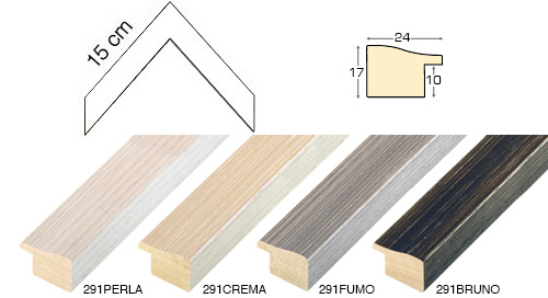 Série complète d'èchantillons à angle de la baguette 291 (4 pièces)