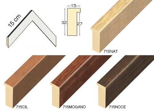 Série complète d'èchantillons à angle de la baguette 715 (4 pièces)