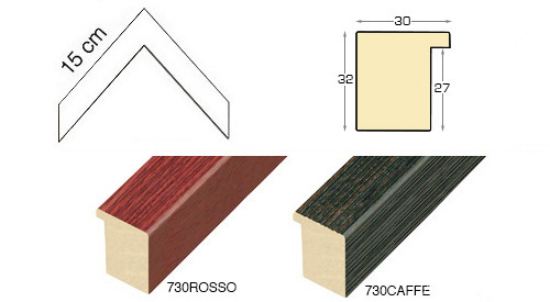 Série complète d'èchantillons à angle de la baguette 730 (3 pièces)