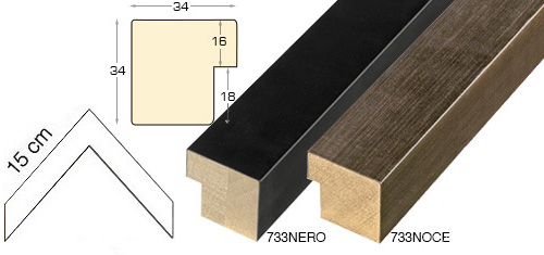 Série complète d'èchantillons à angle de la baguette 733 (3 pièces)