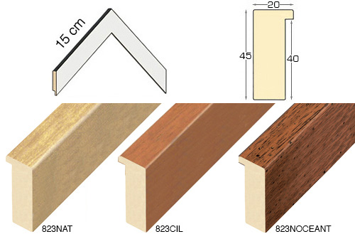 Série complète d'èchantillons à angle de la baguette 823 (4 pièces)