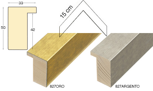 Série complète d'èchantillons à angle de la baguette 827 (2 pièces)