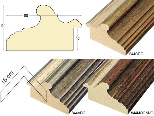 Série complète d'èchantillons à angle de la baguette 844 (4 pièces)