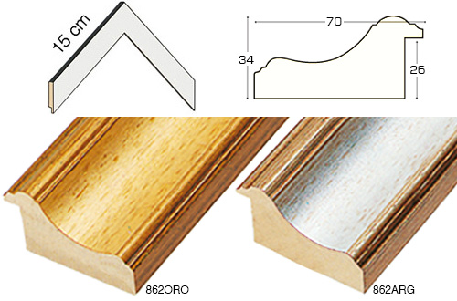 Série complète d'èchantillons à angle de la baguette 862 (2 pièces)