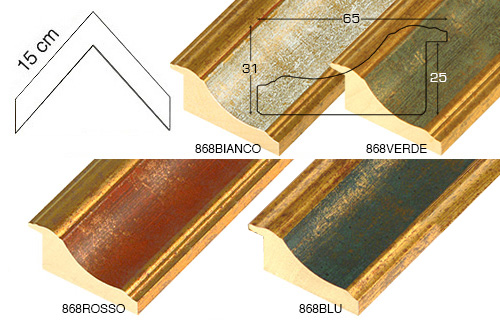 Série complète d'èchantillons à angle de la baguette 868 (4 pièces)