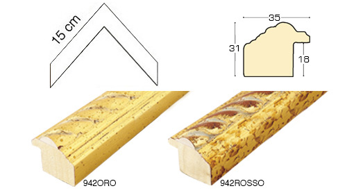 Série complète d'èchantillons à angle de la baguette 942 (2 pièces)