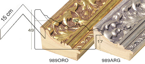 Série complète d'èchantillons à angle de la baguette 989 (2 pièces)