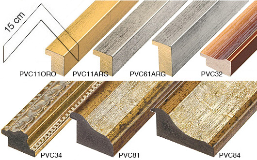 Série complète d'èchantillons à angle de la baguette PVC (7 pièces)