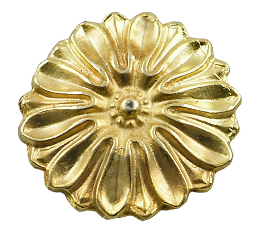 Rosace diamètre mm 22 - Finition dorée - Lot de 4 pièces