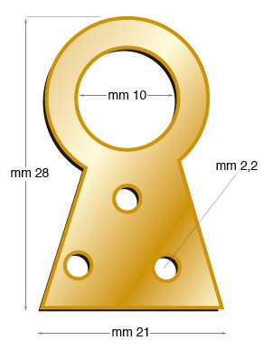 Attaches rigides acier laitonné n.1 - Par 500