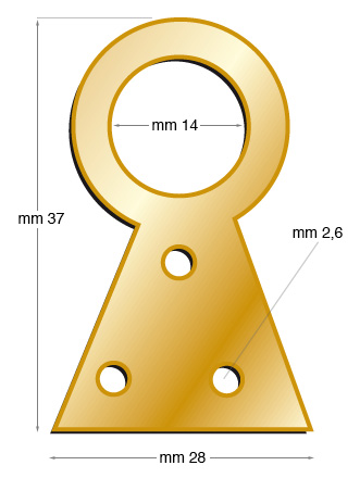 Attaches rigides acier laitonné n.2 - Par 250