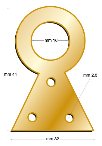 Attaches rigides acier laitonné n.3 - Par 200