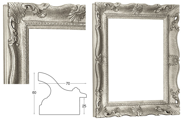 Cadre Francesina argent cm 30x40 sans pass.