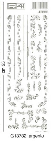 Feuille décor-transfert 25x9 cm 