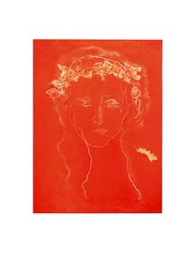 Gravure: Treccani: Woman in red cm 50x70