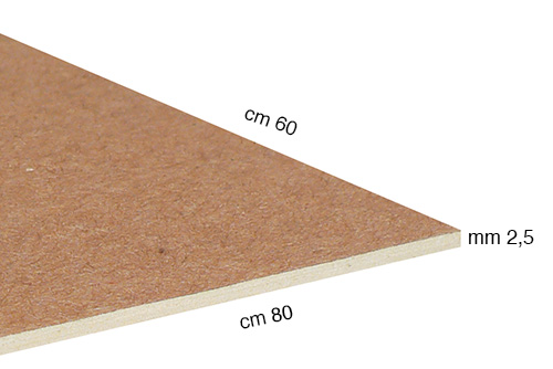 Carton blanc en pâte de bois épaiss.2,5mm 60x80 cm