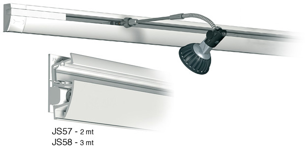 Rail pour l'accrochage et éclairage - Long. 3 m