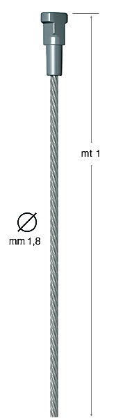Fil en acier 1,8 mm avec douille Twister - 1 m