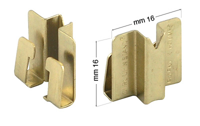 Clips pour barre d'appui Curl Up, laiton - 100 pcès