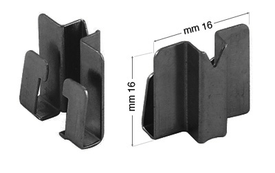 Clips pour barre d'appui Curl Up, noir - 20 pcès