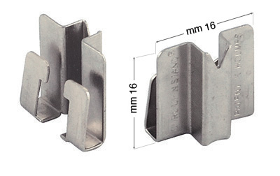 Clips pour barre d'appui Curl Up, nickel - 20 pcès