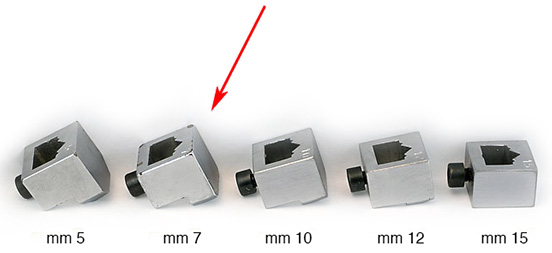 Tête pour agrafes de   7 mm pour Minigraf 3 et 44