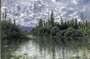 Poster sur chassis: Monet: Bras de la Seine120x90cm