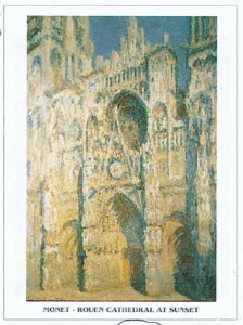 Poster: Monet: Cathedral at Sunset - 60x80 cm