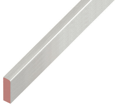 Hausse plastique plate 5x15mm - argent