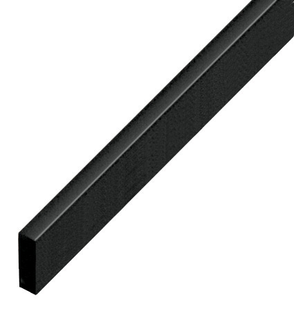 Hausse plastique plate 5x15mm - noir - P15NERO